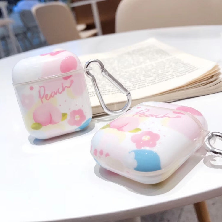 For Apple AirPods 1/2 Gen Universal Wireless Hyun Wind Lower Peach FLmd Soft Case Bluetooth Headphone Protective Case