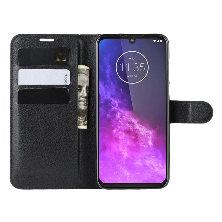 For Motorola One Zoom Litchi Texture Horizontal Flip Leather Case with Wallet & Holder & Card Slots