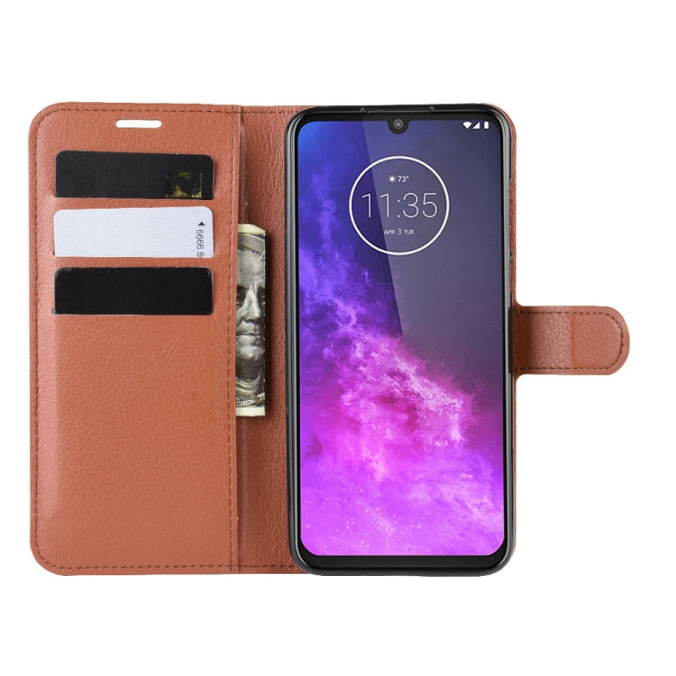 For Motorola One Zoom Litchi Texture Horizontal Flip Leather Case with Wallet & Holder & Card Slots