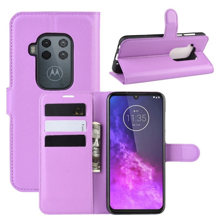For Motorola One Zoom Litchi Texture Horizontal Flip Leather Case with Wallet & Holder & Card Slots