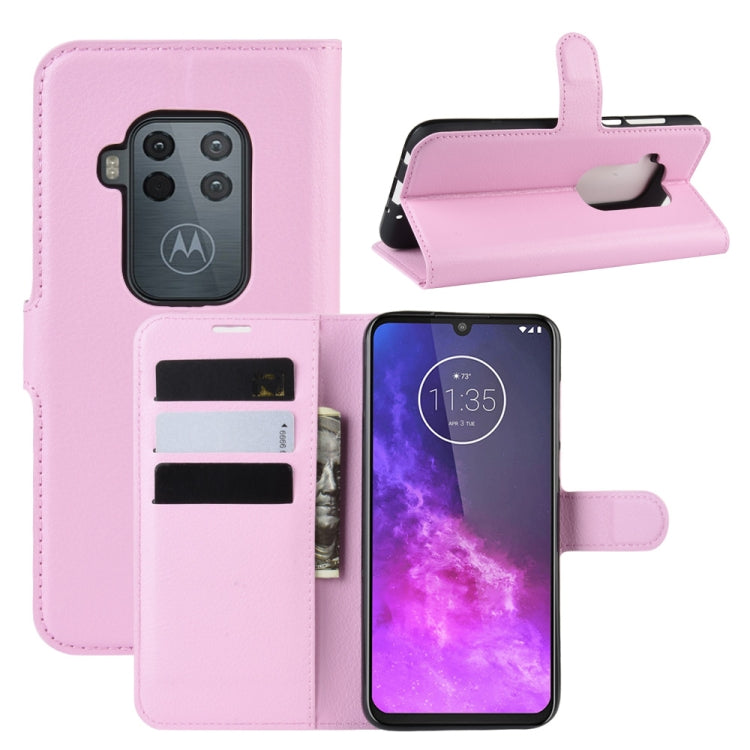 For Motorola One Zoom Litchi Texture Horizontal Flip Leather Case with Wallet & Holder & Card Slots