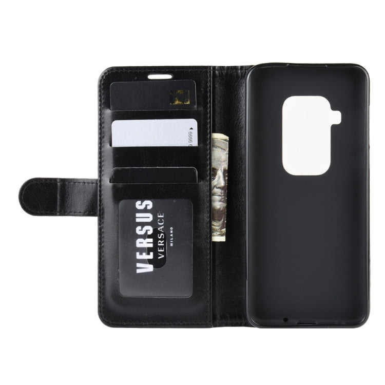 For Motorola One Zoom R64 Texture Single Fold Horizontal Flip Leather Case with Holder & Card Slots & Wallet(Black)