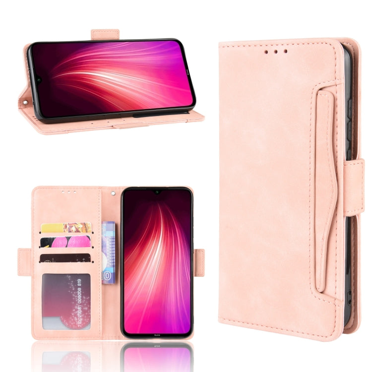 For Xiaomi Redmi Note 8 Wallet Style Skin Feel Calf Pattern Leather Case ï¼Œwith Separate Card Slot