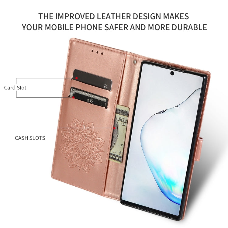 For Galaxy Note10 Plus Embossed Kaleidoscope Flower Horizontal Flip Leather Case with Holder & Card Slots & Wallet