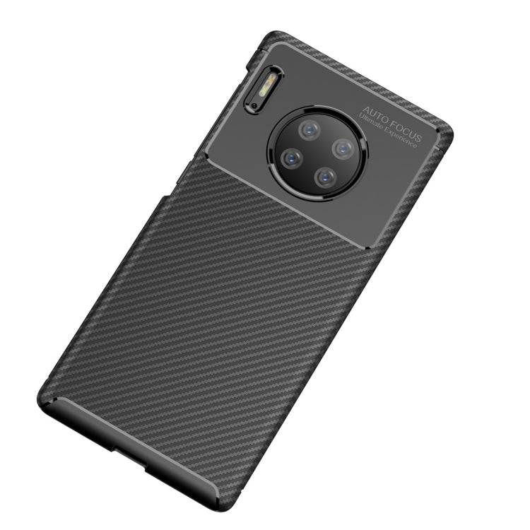 For Huawei Mate 30 Pro Beetle Series Carbon Fiber Texture Shockproof TPU Case(Black)