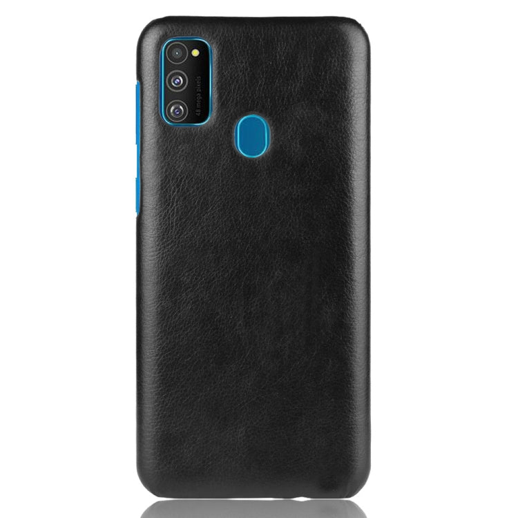 For Galaxy M30s Shockproof Litchi Texture PC + PU Case