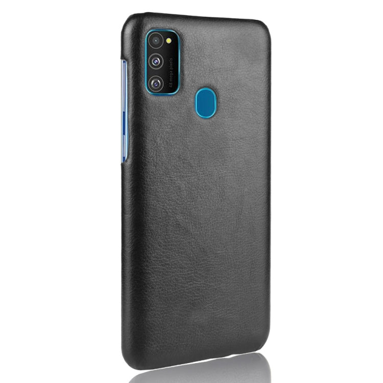 For Galaxy M30s Shockproof Litchi Texture PC + PU Case