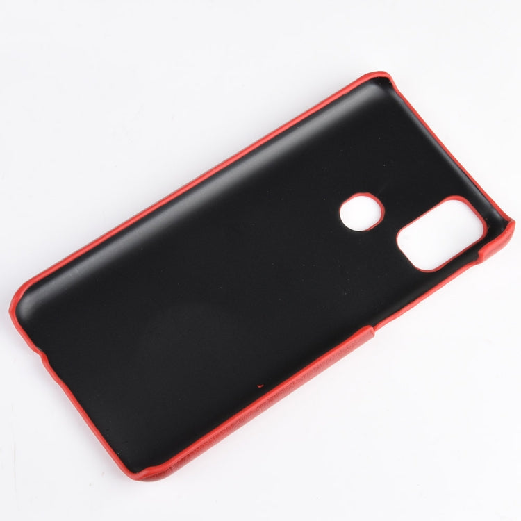 For Galaxy M30s Shockproof Litchi Texture PC + PU Case