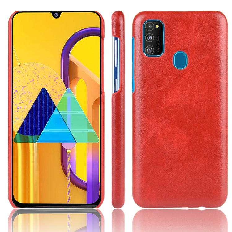 For Galaxy M30s Shockproof Litchi Texture PC + PU Case