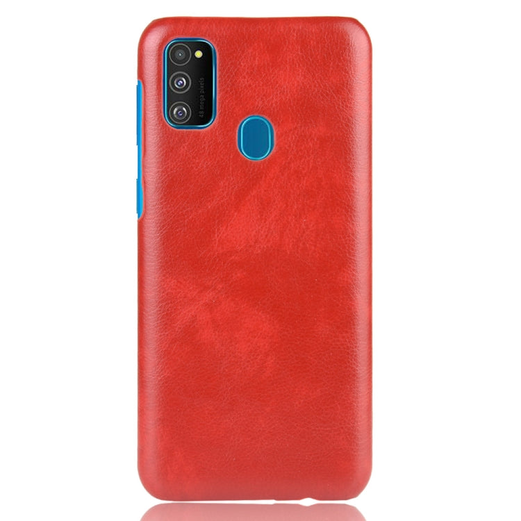 For Galaxy M30s Shockproof Litchi Texture PC + PU Case