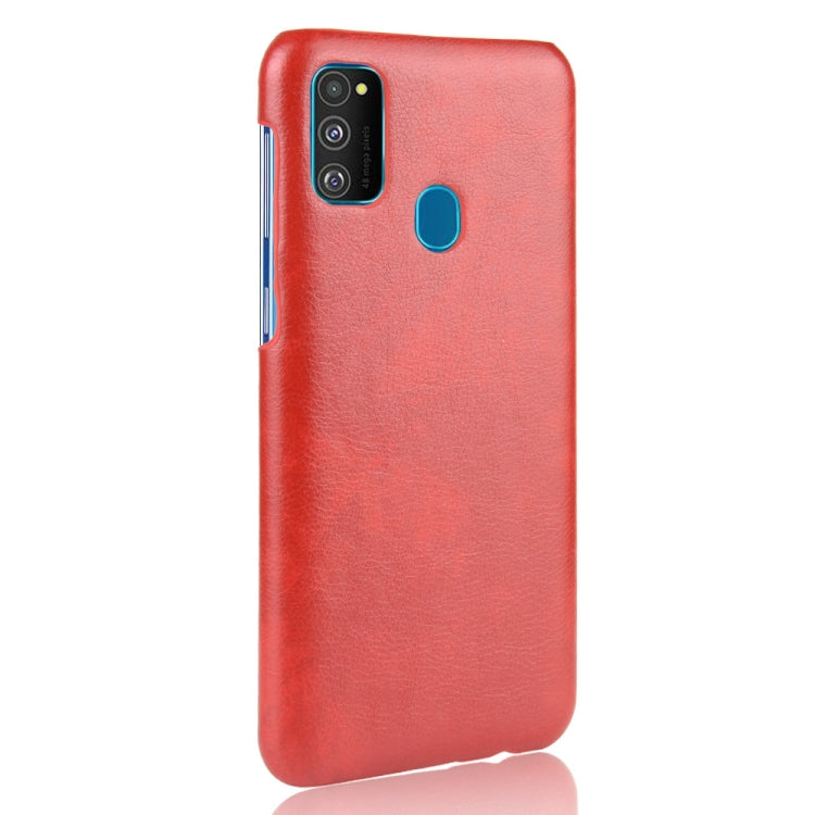 For Galaxy M30s Shockproof Litchi Texture PC + PU Case