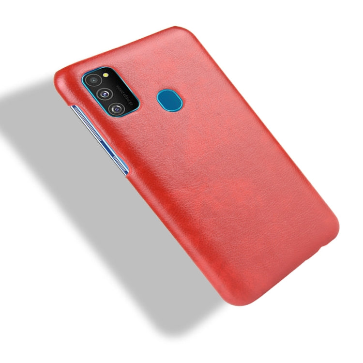 For Galaxy M30s Shockproof Litchi Texture PC + PU Case