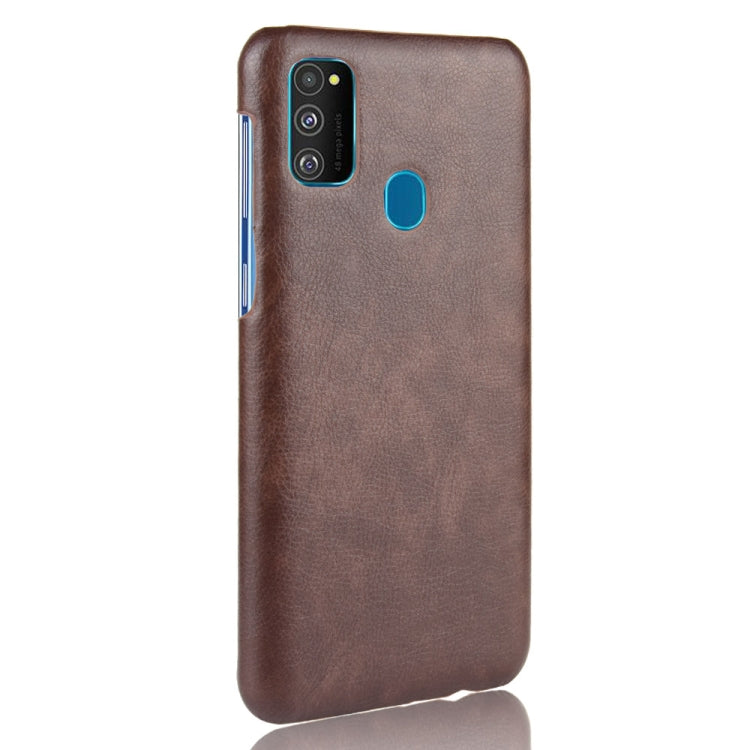 For Galaxy M30s Shockproof Litchi Texture PC + PU Case