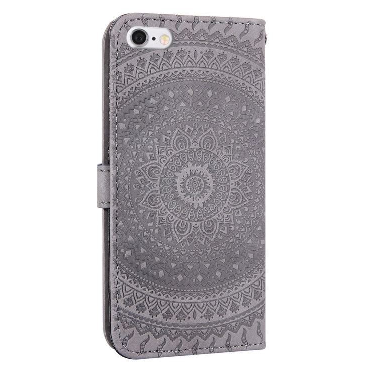 For iPhone 6 Pressed Printing Sticking Drill Pattern Horizontal Flip PU Leather Case with Holder & Card Slots & Wallet & & Lanyard