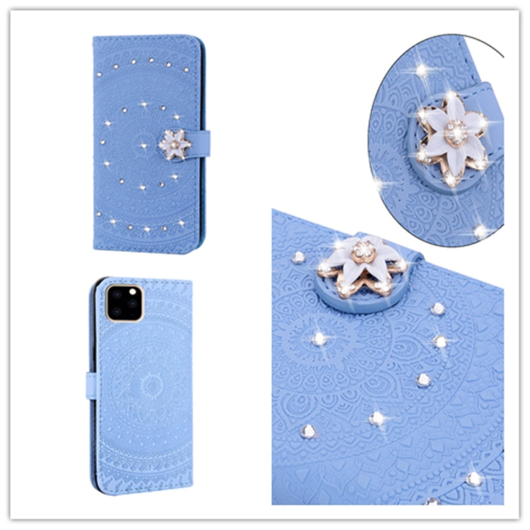 For iPhone 11 Pro For iPhone  11 Pro Pressed Printing Sticking Drill Pattern Horizontal Flip PU Leather Casewith Holder & Card Slots & Wallet & & Lanyard