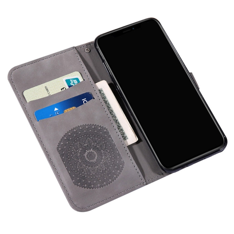 For iPhone 11  Pressed Printing Sticking Drill Pattern Horizontal Flip PU Leather Case with Holder & Card Slots & Wallet & & Lanyard