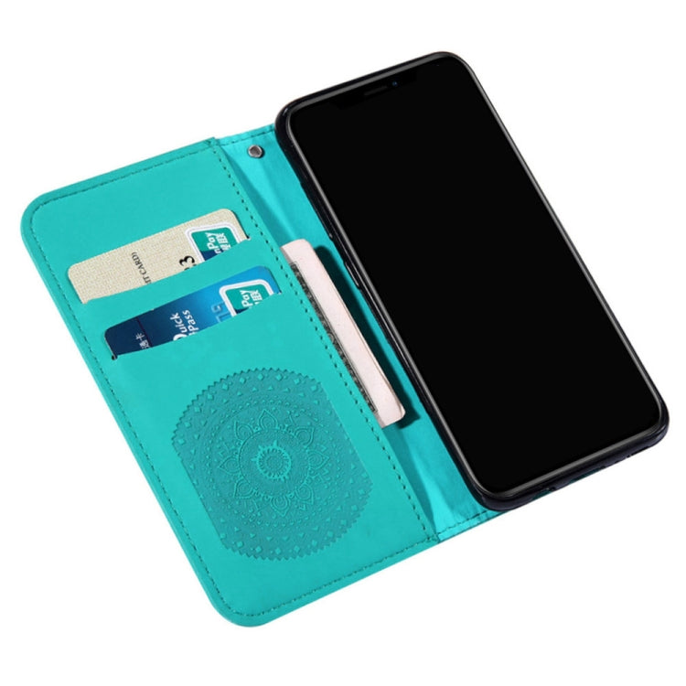 For iPhone 11  Pressed Printing Sticking Drill Pattern Horizontal Flip PU Leather Case with Holder & Card Slots & Wallet & & Lanyard
