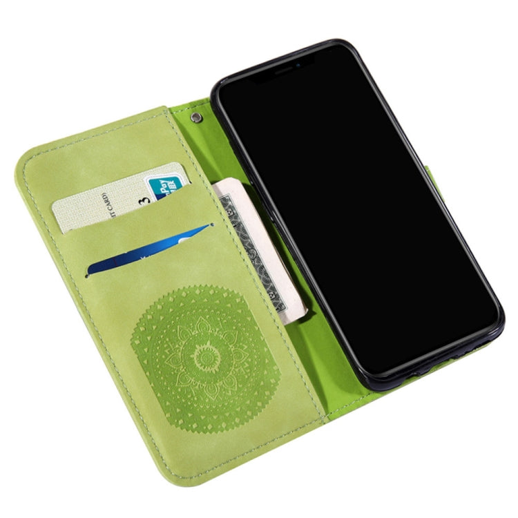 For iPhone 11  Pressed Printing Sticking Drill Pattern Horizontal Flip PU Leather Case with Holder & Card Slots & Wallet & & Lanyard