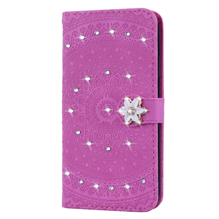 For iPhone 11  Pressed Printing Sticking Drill Pattern Horizontal Flip PU Leather Case with Holder & Card Slots & Wallet & & Lanyard