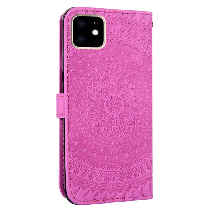 For iPhone 11  Pressed Printing Sticking Drill Pattern Horizontal Flip PU Leather Case with Holder & Card Slots & Wallet & & Lanyard