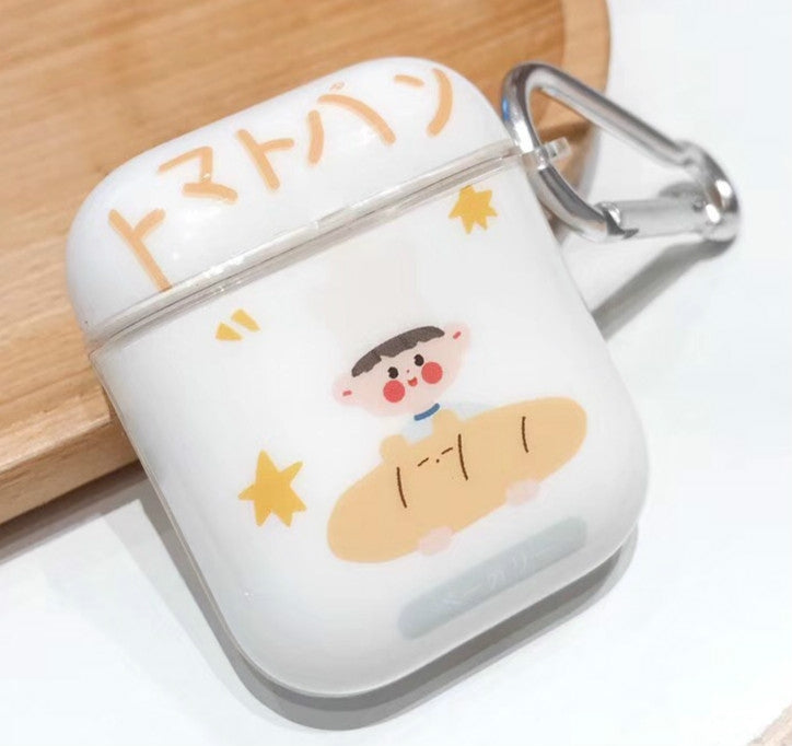 For Apple AirPods 1/2 Generation Universal Wireless Couple Cartoon Bread