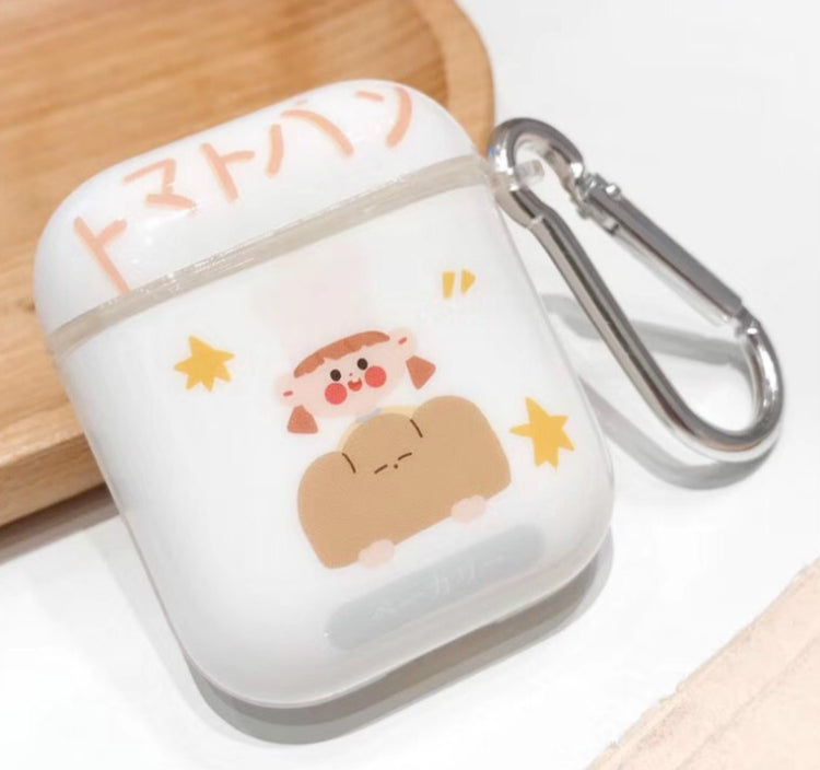 For Apple AirPods 1/2 Generation Universal Wireless Couple Cartoon Bread