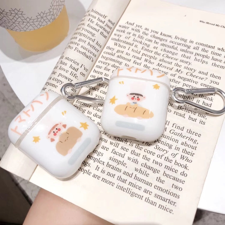 For Apple AirPods 1/2 Generation Universal Wireless Couple Cartoon Bread