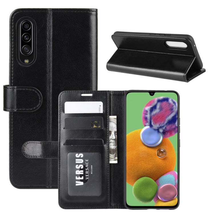 For Galaxy A90 5G R64 Texture Single Fold Horizontal Flip Leather Case with Holder & Card Slots & Wallet