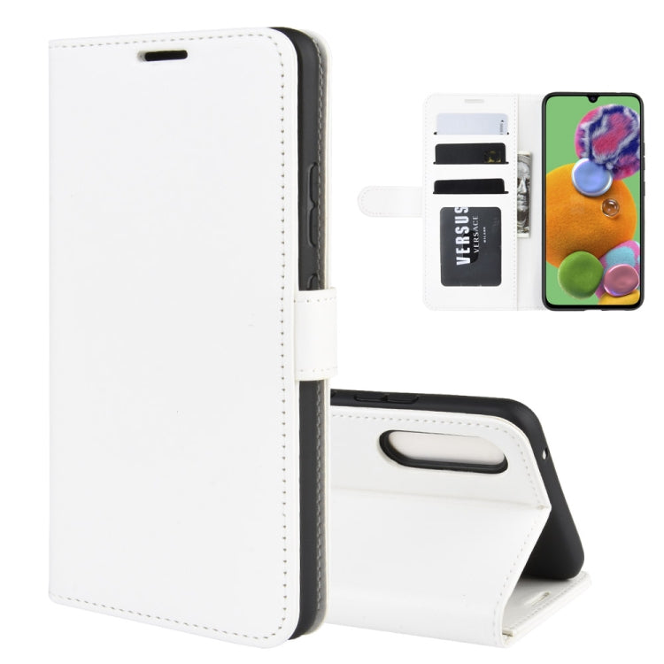 For Galaxy A90 5G R64 Texture Single Fold Horizontal Flip Leather Case with Holder & Card Slots & Wallet