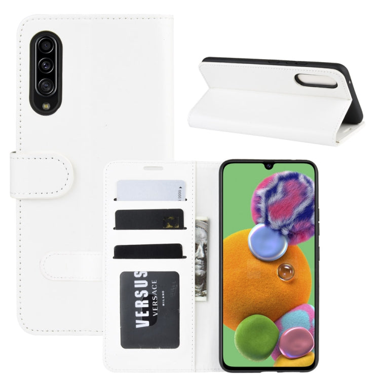 For Galaxy A90 5G R64 Texture Single Fold Horizontal Flip Leather Case with Holder & Card Slots & Wallet