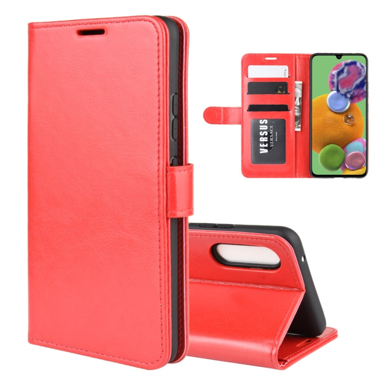 For Galaxy A90 5G R64 Texture Single Fold Horizontal Flip Leather Case with Holder & Card Slots & Wallet