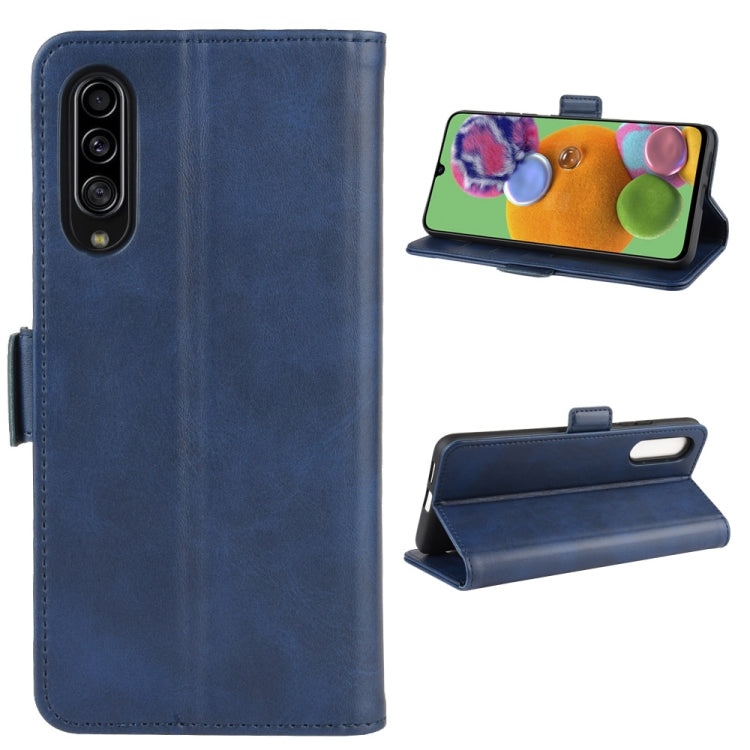 For Galaxy A90 5G Dual-side Magnetic Buckle Horizontal Flip Leather Case with Holder & Card Slots & Wallet & Photo Frame