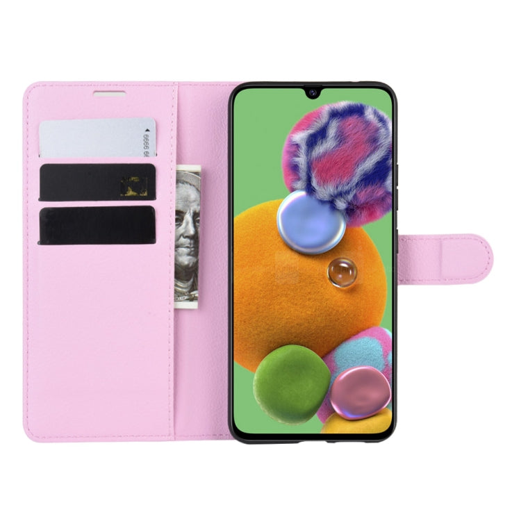 For Galaxy A90 5G Litchi Texture Horizontal Flip Leather Case with Wallet & Holder & Card Slots