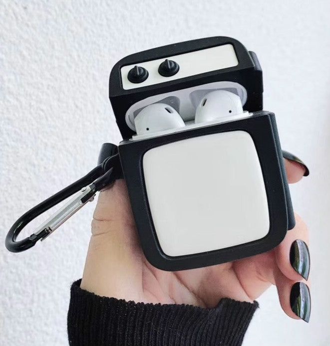 For Apple AirPods 1/2 Generation Universal Wireless Retro TV Set Bluetooth Headphone Protective Case