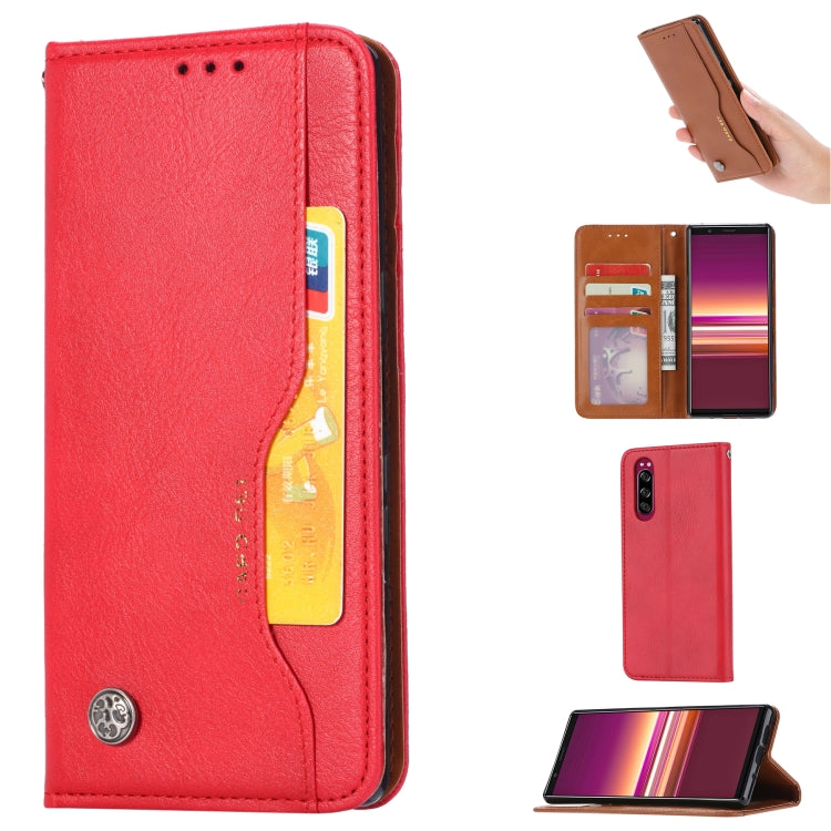 For Sony Xperia 5 Knead Skin Texture Horizontal Flip Leather Case with Photo Frame & Holder & Card Slots & Wallet