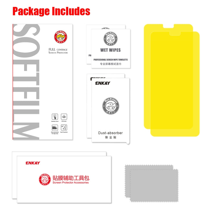 For Huawei Mate 30 2 PCS ENKAY Hat-Prince 0.1mm 3D Full Screen Protector Explosion-proof Hydrogel Film