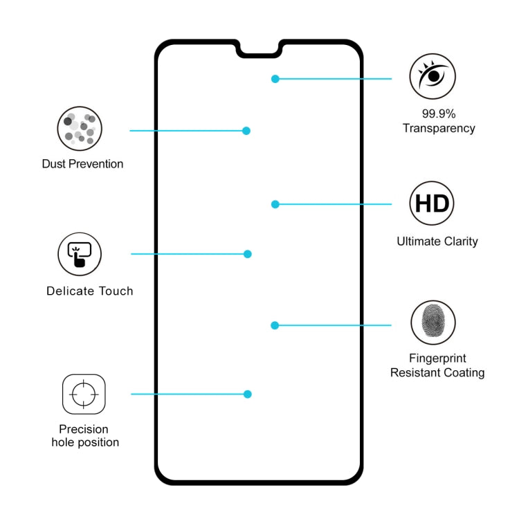 For Huawei Mate 30 2 PCS ENKAY Hat-prince Full Glue 0.26mm 9H 2.5D Tempered Glass Full Coverage Film