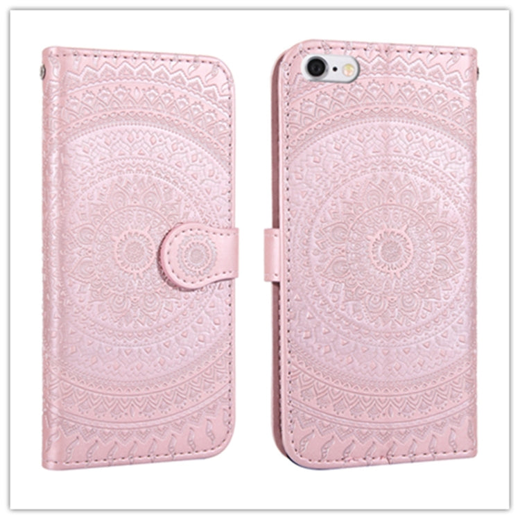 For iPhone 6 Pressed Printing Pattern Horizontal Flip PU Leather Case , with Holder & Card Slots & Wallet & & Lanyard