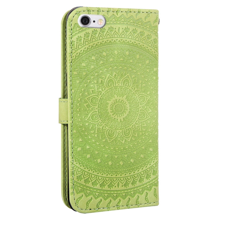 For iPhone 6 Pressed Printing Pattern Horizontal Flip PU Leather Case , with Holder & Card Slots & Wallet & & Lanyard