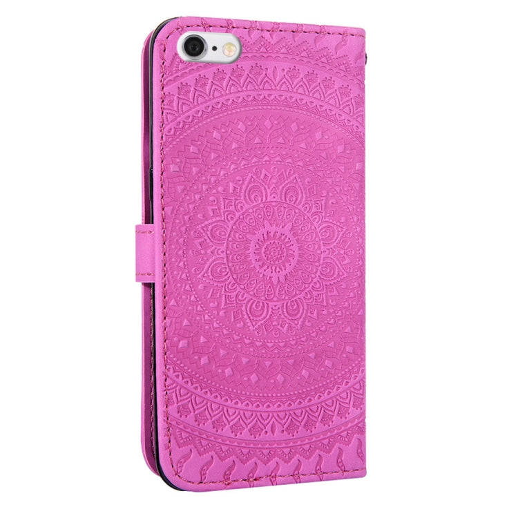 For iPhone 6 Pressed Printing Pattern Horizontal Flip PU Leather Case , with Holder & Card Slots & Wallet & & Lanyard