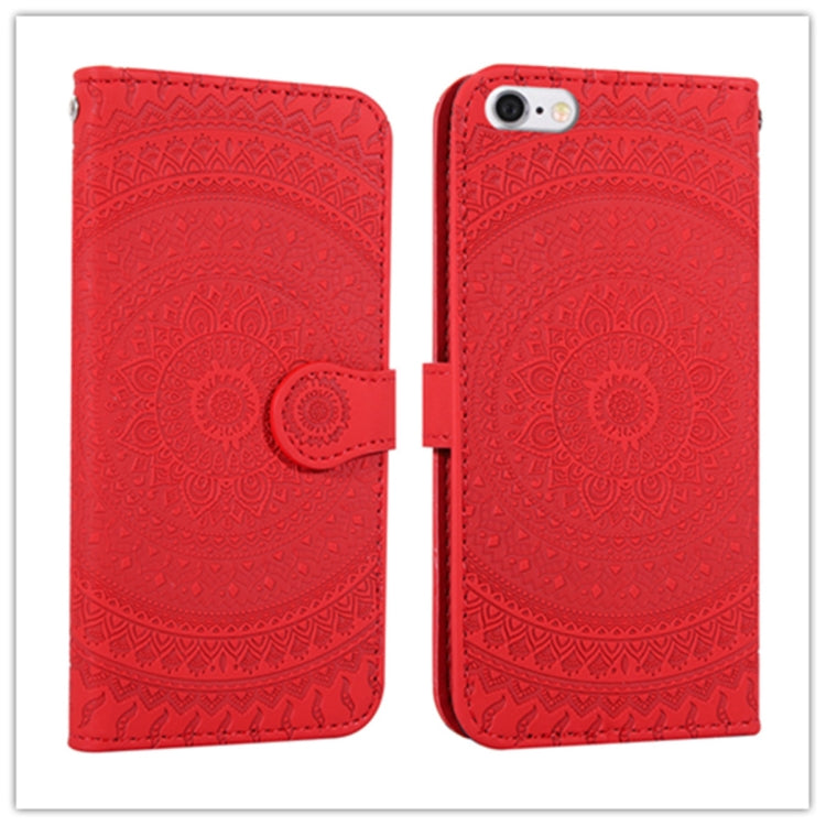 For iPhone 6 Pressed Printing Pattern Horizontal Flip PU Leather Case , with Holder & Card Slots & Wallet & & Lanyard