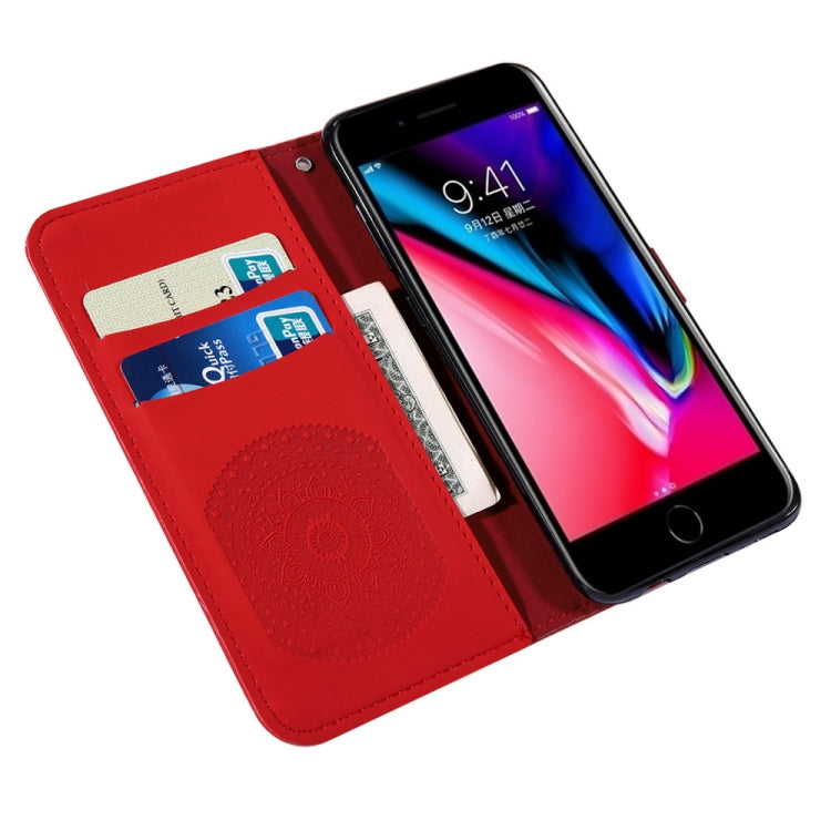 For iPhone 6 Pressed Printing Pattern Horizontal Flip PU Leather Case , with Holder & Card Slots & Wallet & & Lanyard