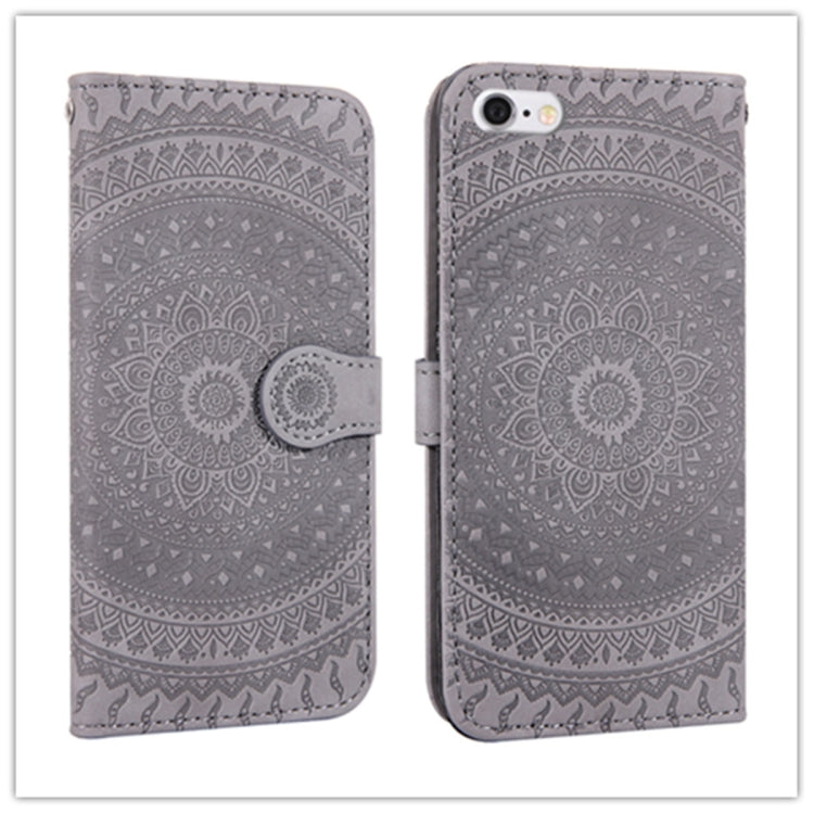 For iPhone 6s Plus Pressed Printing Pattern Horizontal Flip PU Leather Case , with Holder & Card Slots & Wallet & & Lanyard