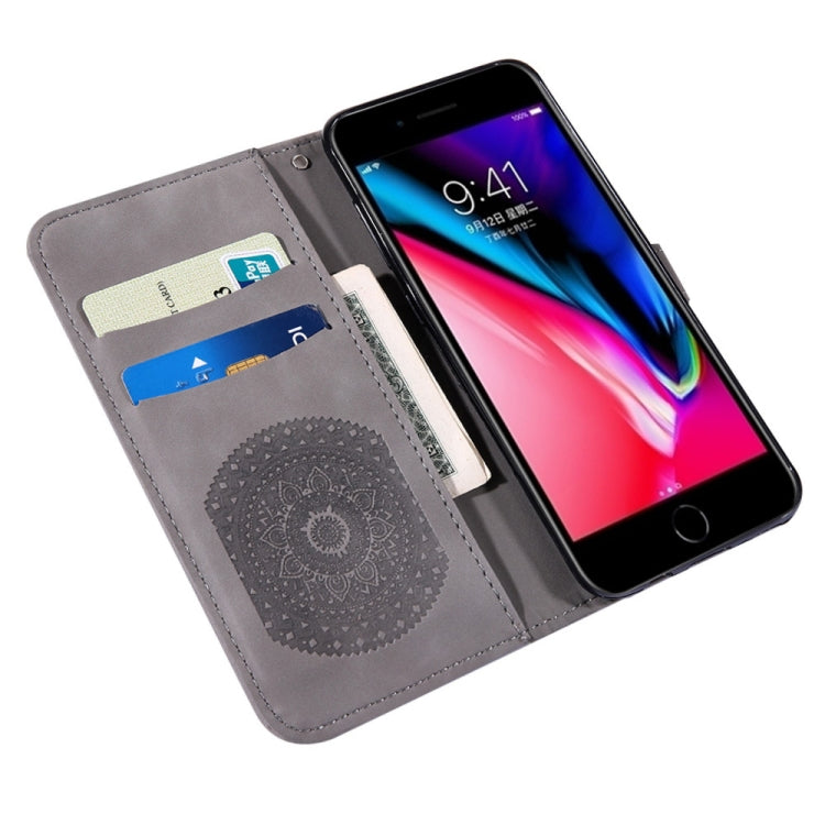 For iPhone 6s Plus Pressed Printing Pattern Horizontal Flip PU Leather Case , with Holder & Card Slots & Wallet & & Lanyard