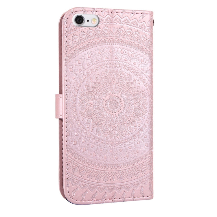 For iPhone 6s Plus Pressed Printing Pattern Horizontal Flip PU Leather Case , with Holder & Card Slots & Wallet & & Lanyard