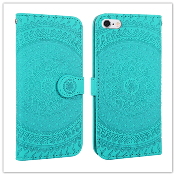 For iPhone 6s Plus Pressed Printing Pattern Horizontal Flip PU Leather Case , with Holder & Card Slots & Wallet & & Lanyard