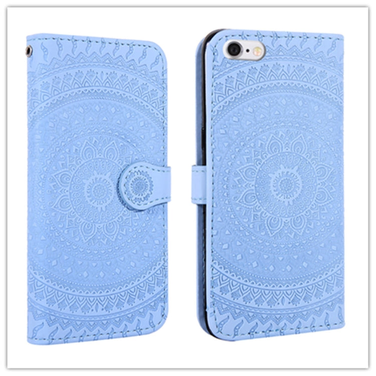 For iPhone 6s Plus Pressed Printing Pattern Horizontal Flip PU Leather Case , with Holder & Card Slots & Wallet & & Lanyard