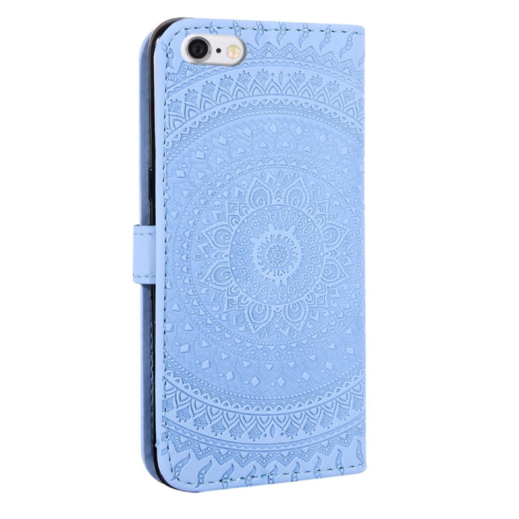 For iPhone 6s Plus Pressed Printing Pattern Horizontal Flip PU Leather Case , with Holder & Card Slots & Wallet & & Lanyard