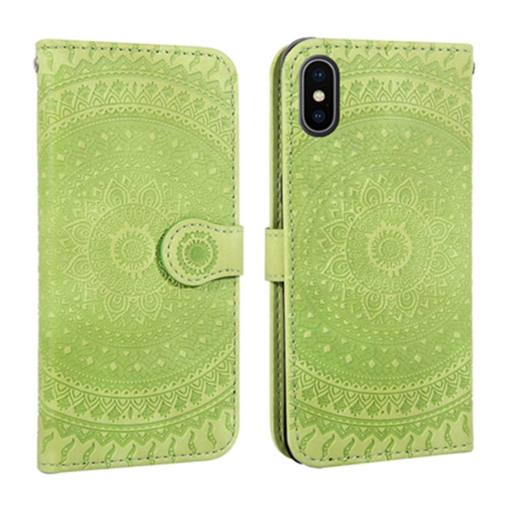 For iPhone XS Max Pressed Printing Pattern Horizontal Flip PU Leather Case , with Holder & Card Slots & Wallet & & Lanyard