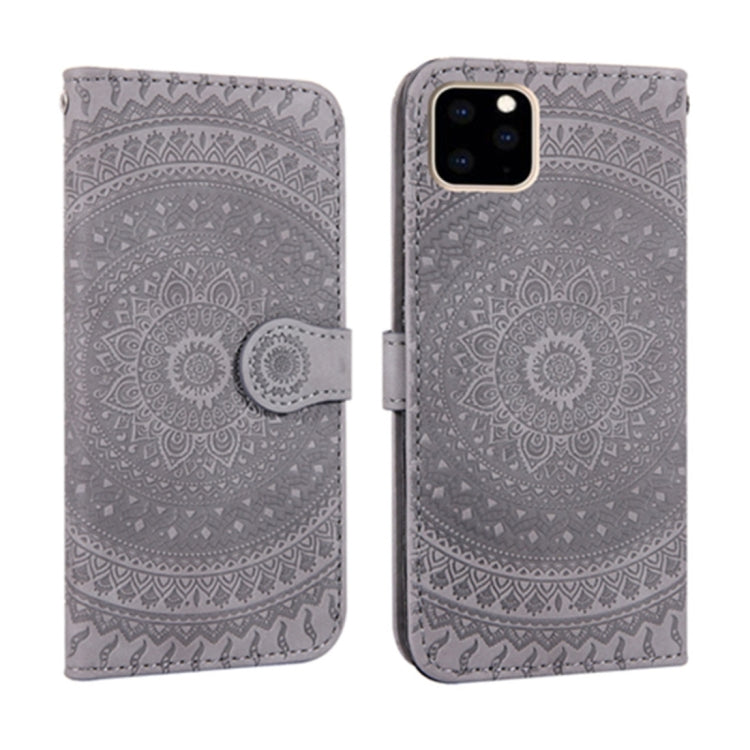 For iPhone 11 Pressed Printing Pattern Horizontal Flip PU Leather Case , with Holder & Card Slots & Wallet & & Lanyard
